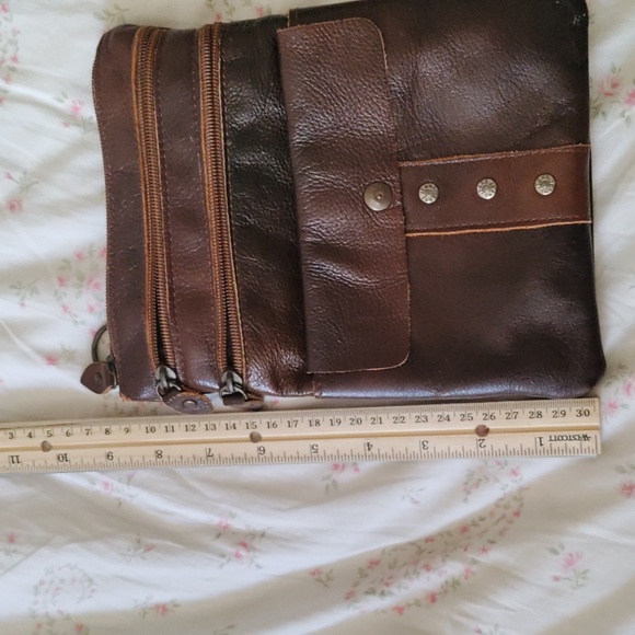 Brown Leather Satchel Purse (no straps) - Picture 9 of 10